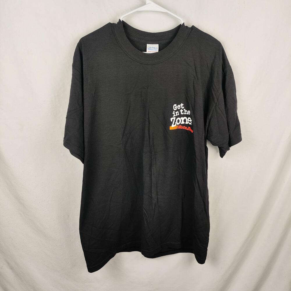 AutoZone Cruzin The Zone Shirt Mens Large Black Hot Rod Car Racing Graphic Tee